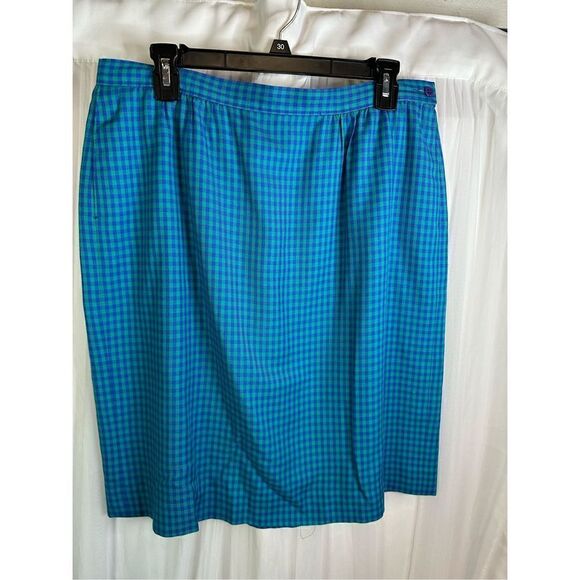 Vintage Pendleton Turquois Pencil Skirt - Picture 1 of 6